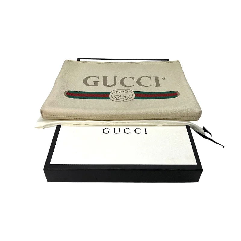 Gucci Large Graphic Print Portfolio Clutch