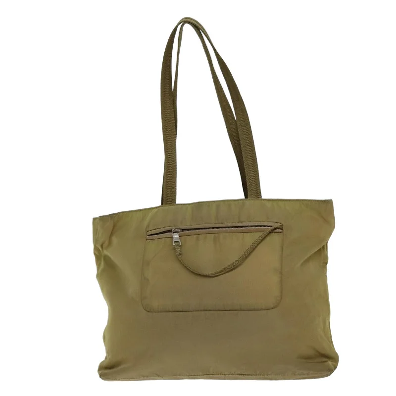 PRADA Tote Bag Nylon Beige  75582