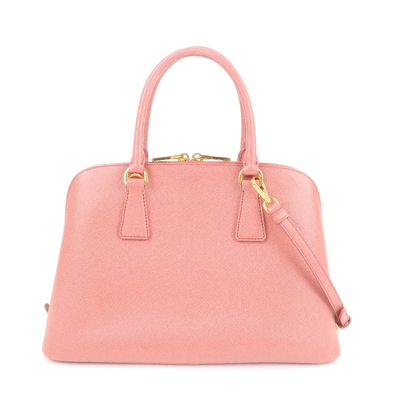 PRADA Logo Leather 2Way Bag Shoulder Bag Pink 1BA837