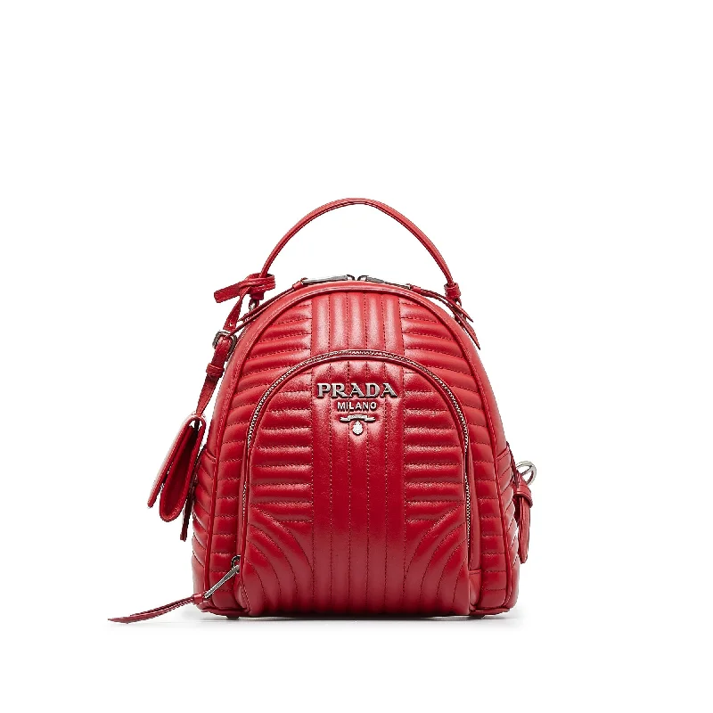 Prada Diagramme Red Soft Calfskin