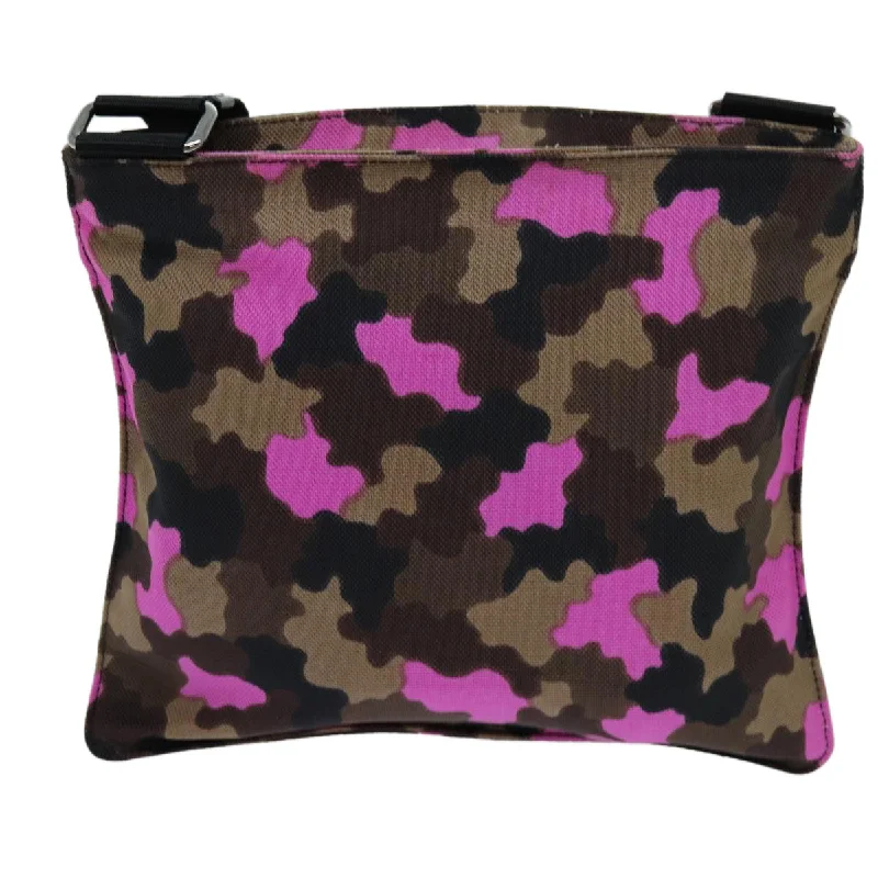 PRADA Camouflage Shoulder Bag Nylon Pink VA0886  yk11624