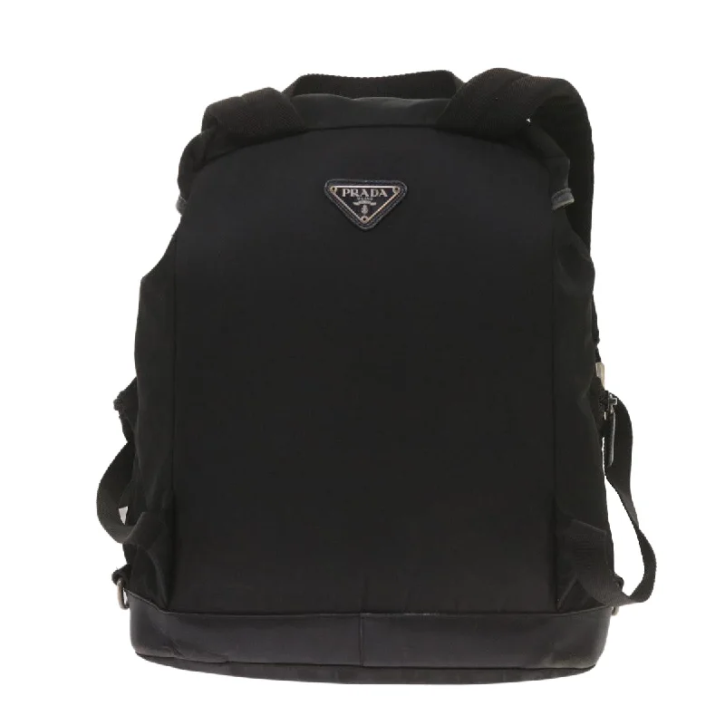 PRADA Backpack Nylon Black  yk11052