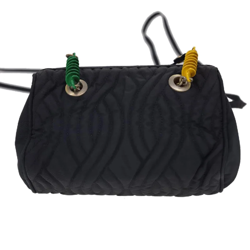 FENDI Shoulder Bag Nylon Black Multicolor 40084