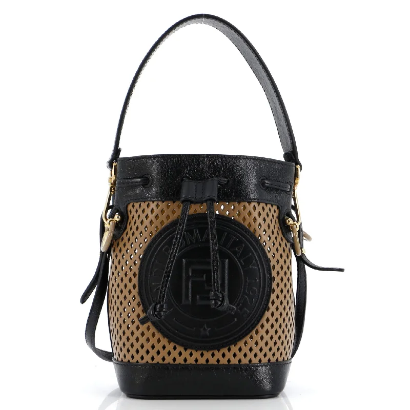 Mon Tresor Bucket Bag Perforated Leather Mini