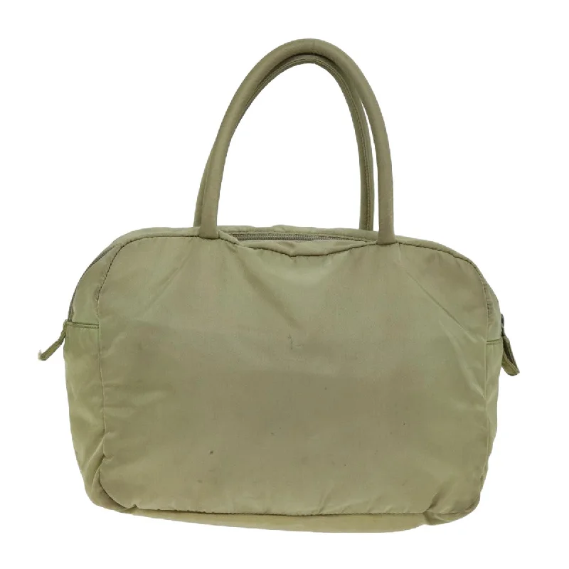 PRADA Hand Bag Nylon Beige  78330