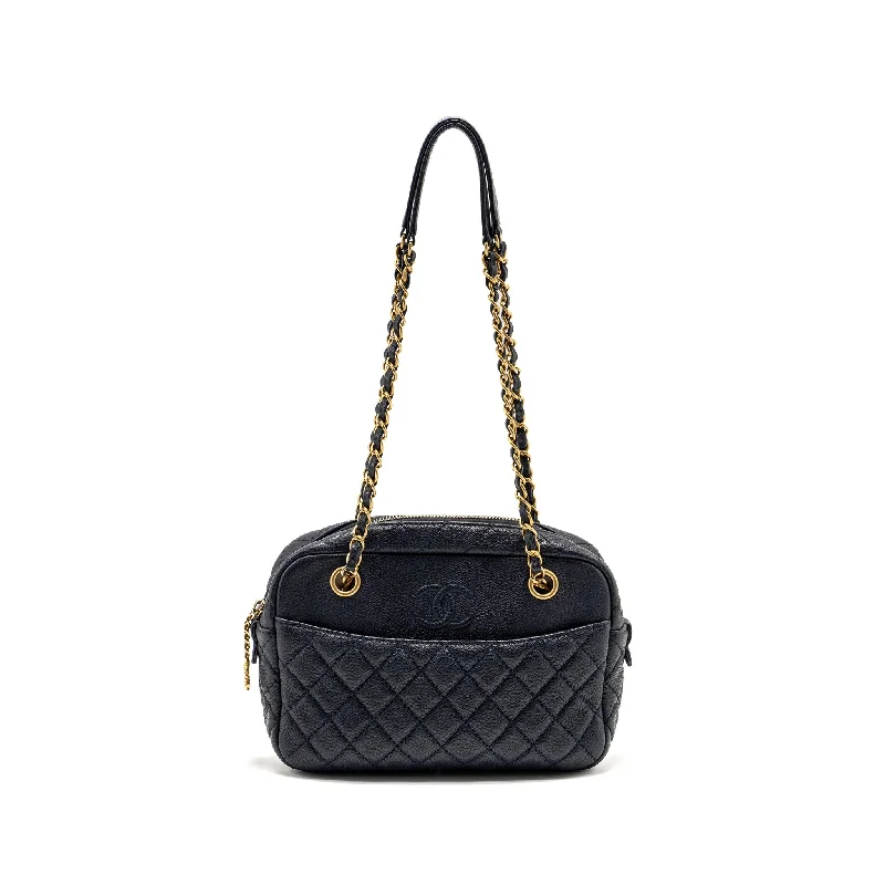 Chanel 18C CC Camera Bag Calfskin Navy GHW