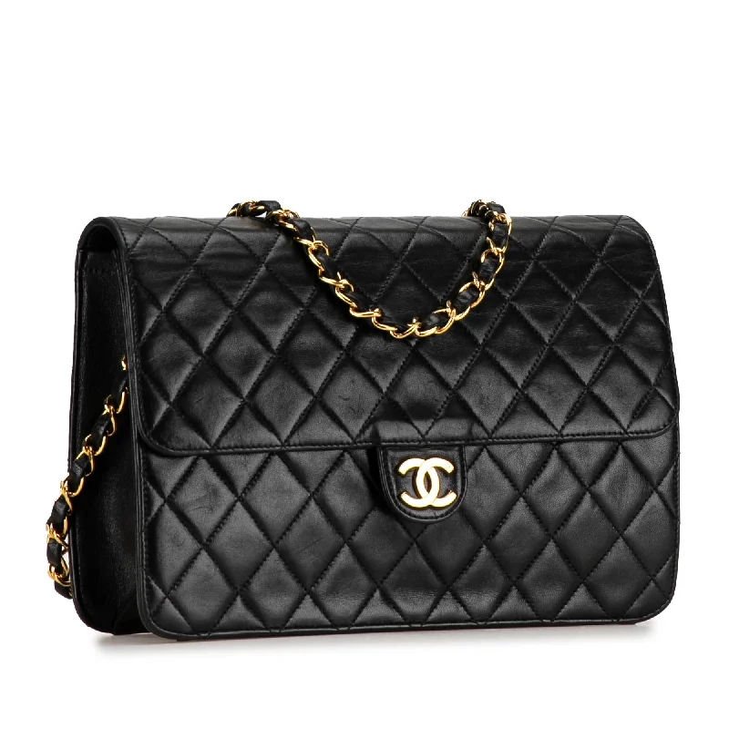 Chanel CC Quilted Lambskin Single Flap (O86IKP)